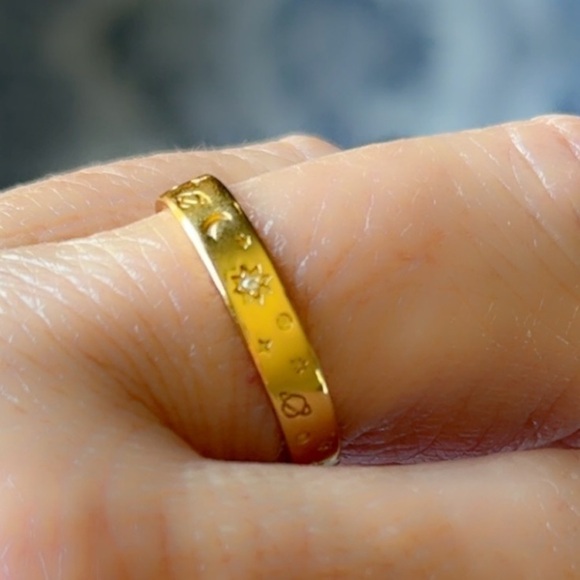 14k Gold Vermeil Celestial Ring - Picture 4 of 13